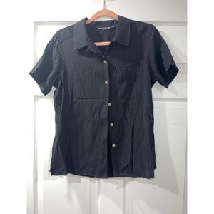 Black Buttoned down blouse